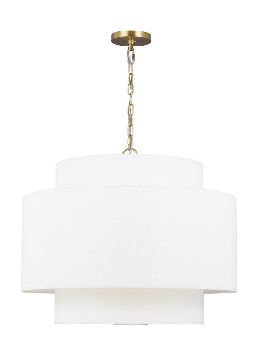 Sawyer Three Light Pendant in Burnished Brass