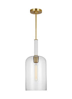 Monroe One Light Pendant in Burnished Brass