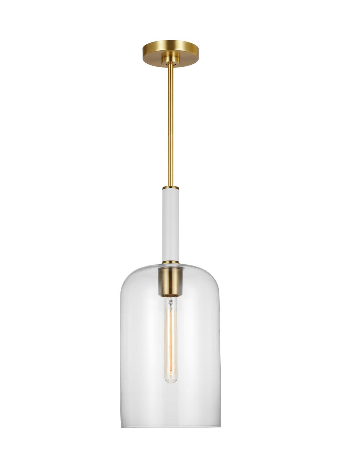Monroe One Light Pendant in Burnished Brass
