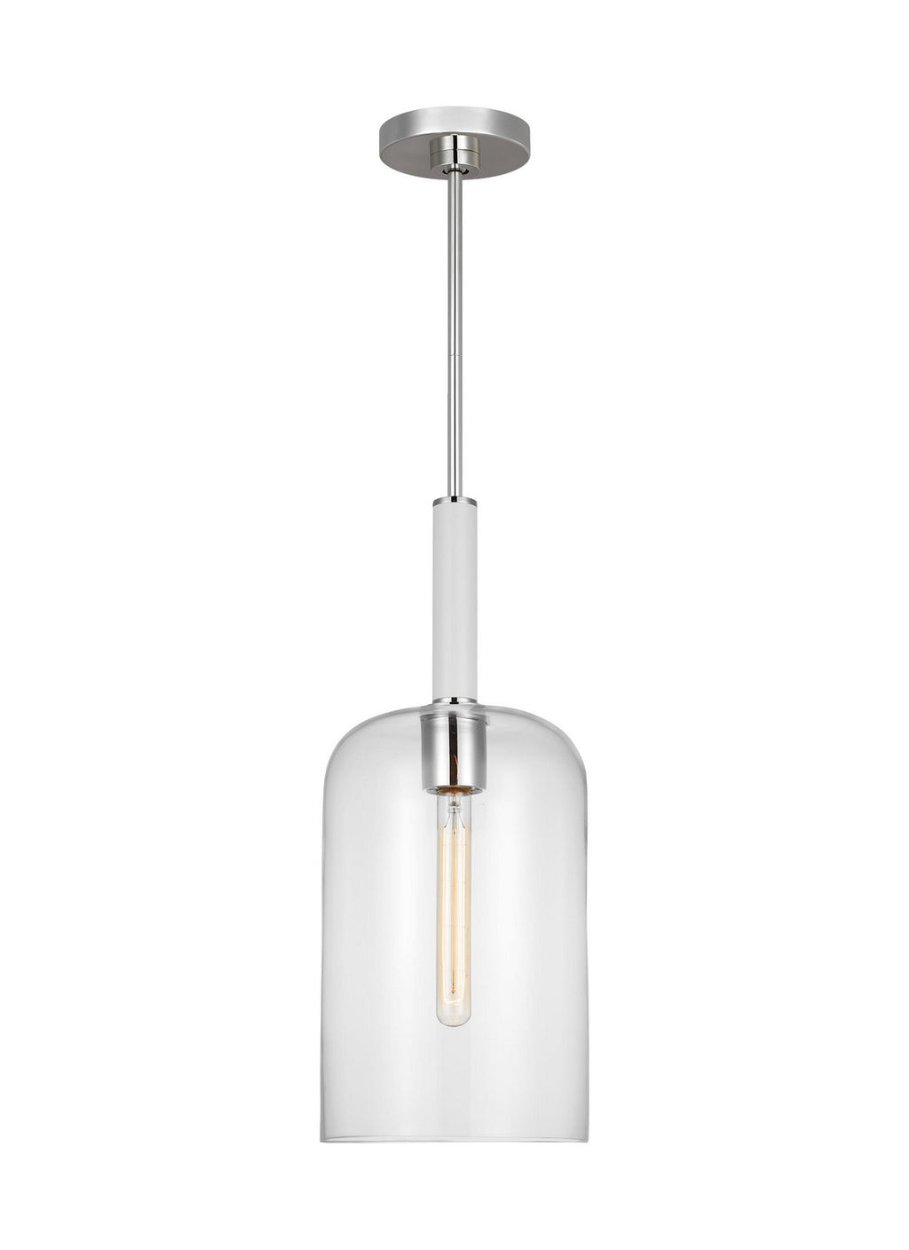 Monroe One Light Pendant in Polished Nickel
