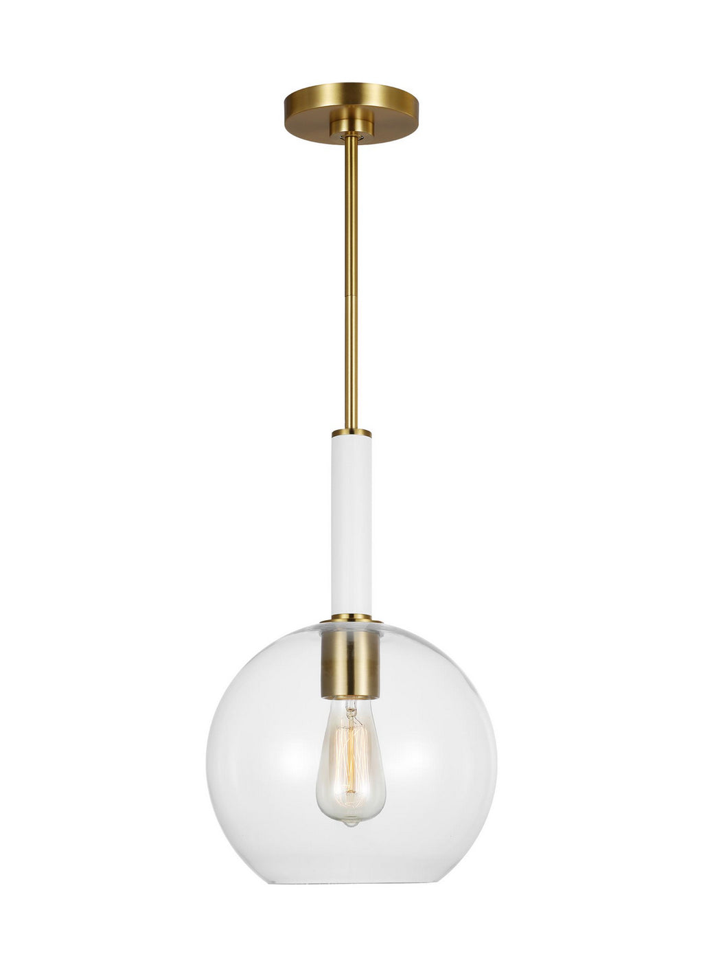 Monroe One Light Pendant in Burnished Brass