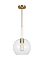 Monroe One Light Pendant in Burnished Brass
