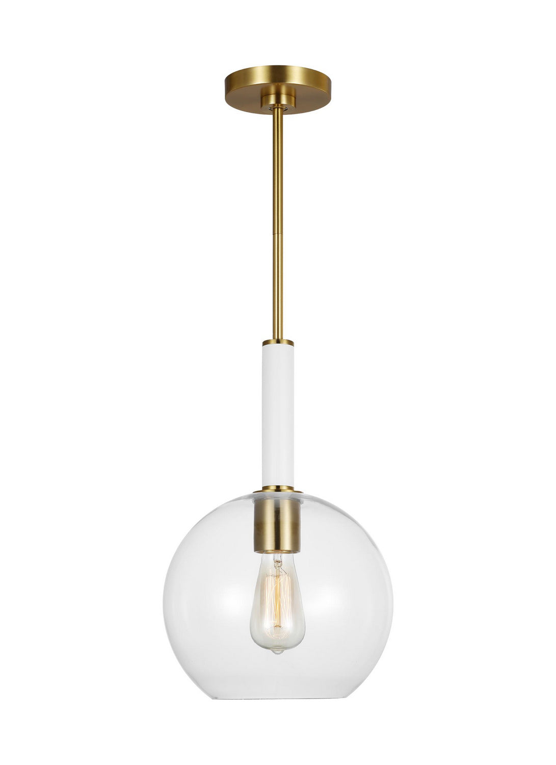 Monroe One Light Pendant in Burnished Brass