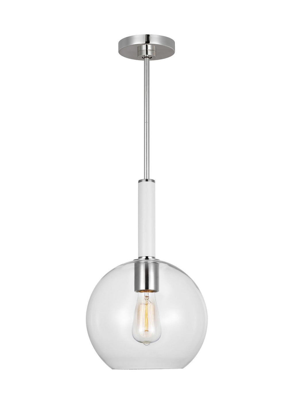 Monroe One Light Pendant in Polished Nickel