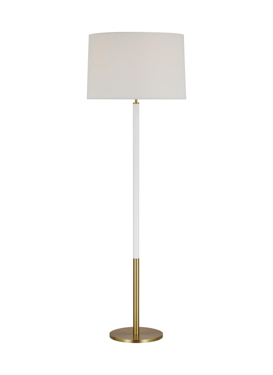 Monroe One Light Floor Lamp in Burnished Brass