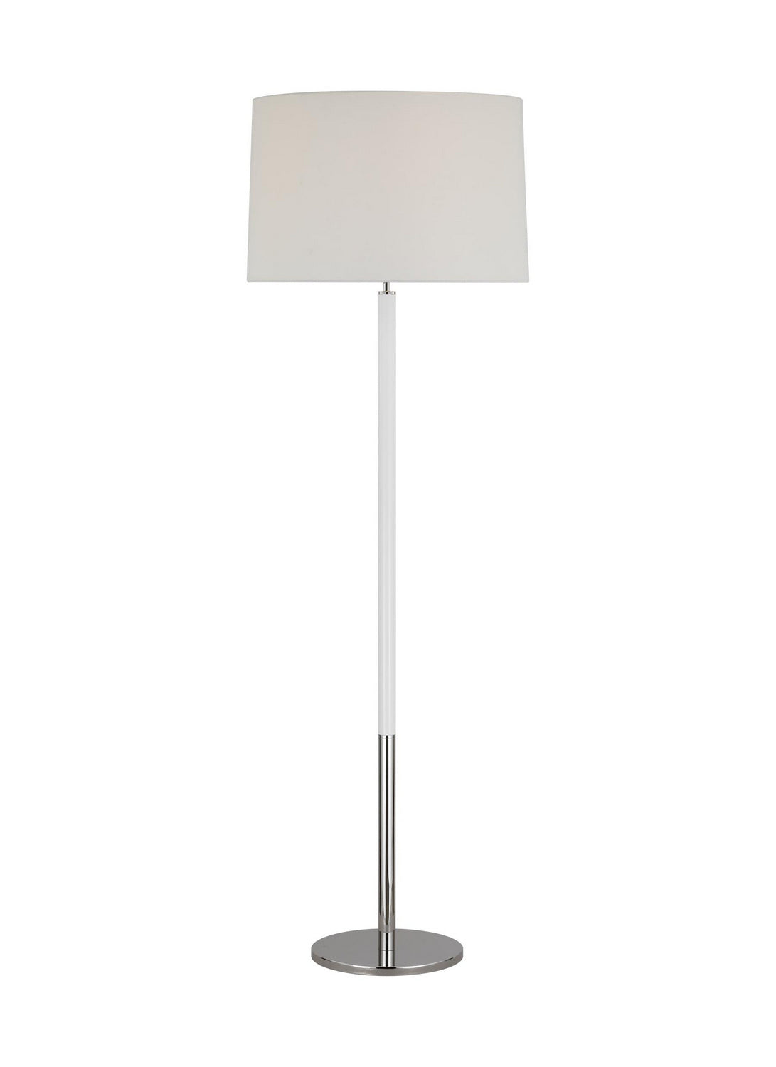 Monroe One Light Floor Lamp in Polished Nickel