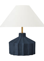 Veneto One Light Table Lamp in Matte Medium Blue Wash