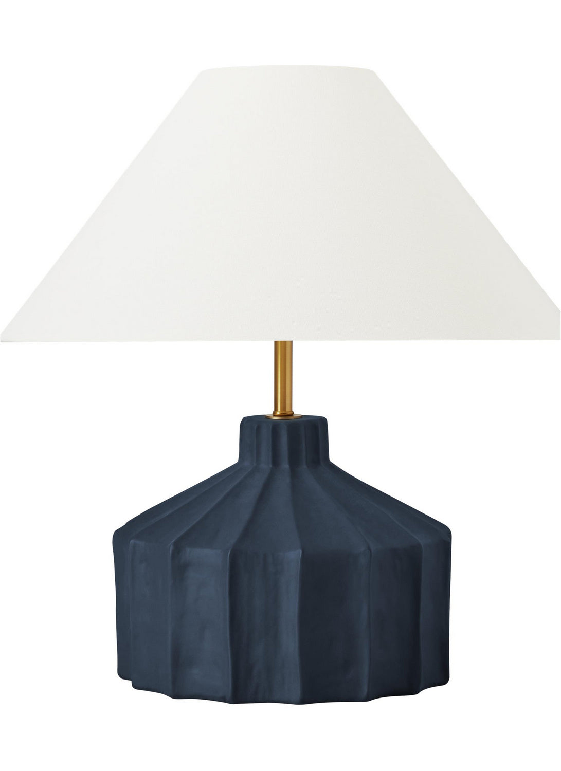 Veneto One Light Table Lamp in Matte Medium Blue Wash