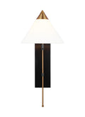 Franklin One Light Wall Sconce in Burnished Brass and Deep Bronze