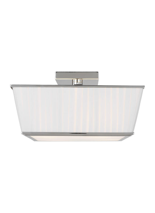Esther Four Light Flush Mount in Polished Nickel
