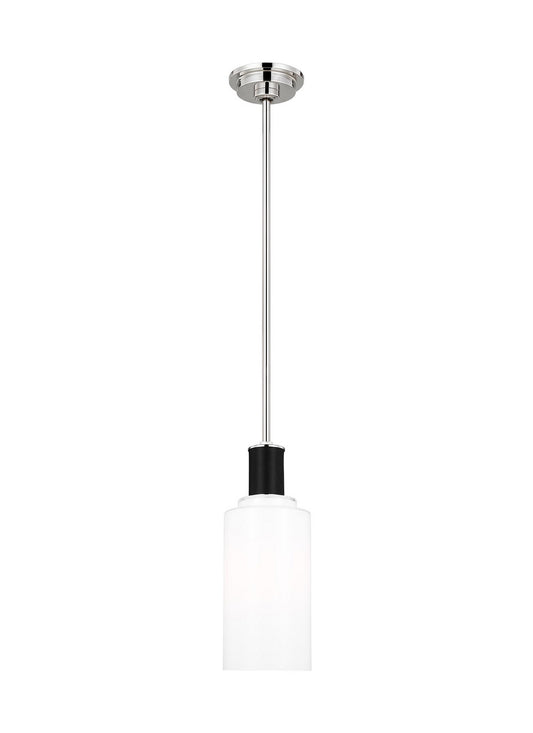 Hadley One Light Pendant in Polished Nickel