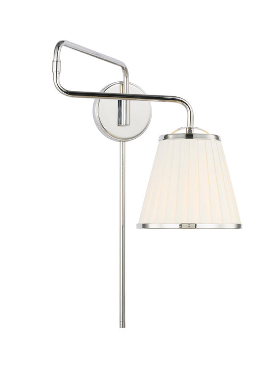 Esther One Light Wall Sconce in Polished Nickel