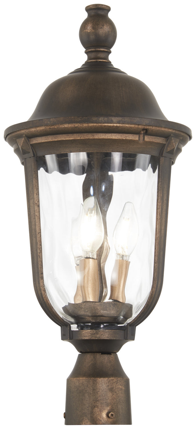 Havenwood Three Light Outdoor Post Mount in Tauira Bronze And Alder Silver