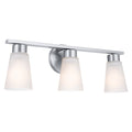 Stamos Three Light Bath in Brushed Nickel