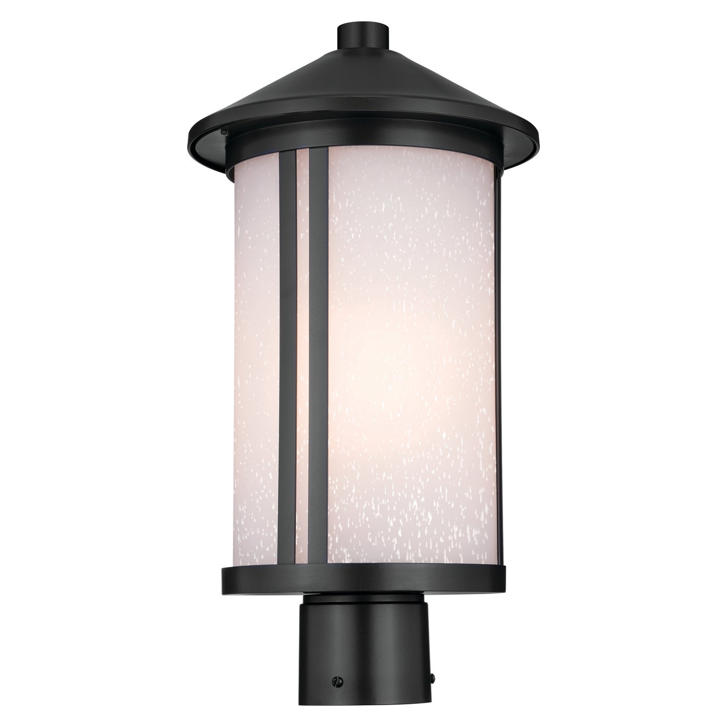 Lombard One Light Outdoor Post Mount in Black