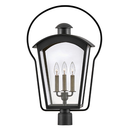 Yale LED Post Top or Pier Mount Lantern in Black
