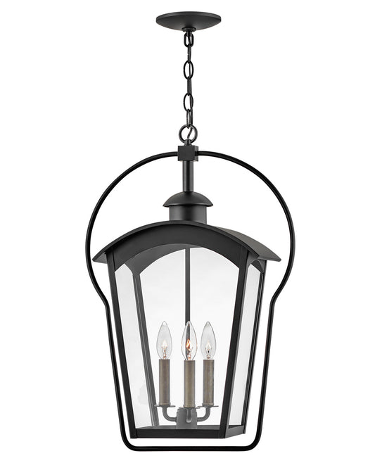 Yale LED Hanging Lantern in Black
