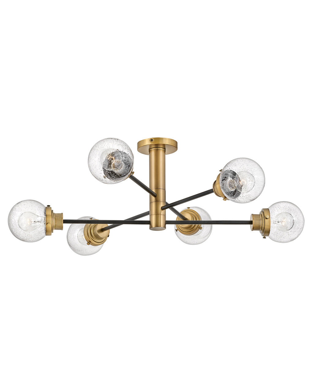 Poppy LED Semi-Flush Mount in Black
