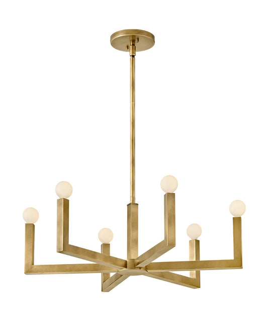 Ezra LED Chandelier in Heritage Brass