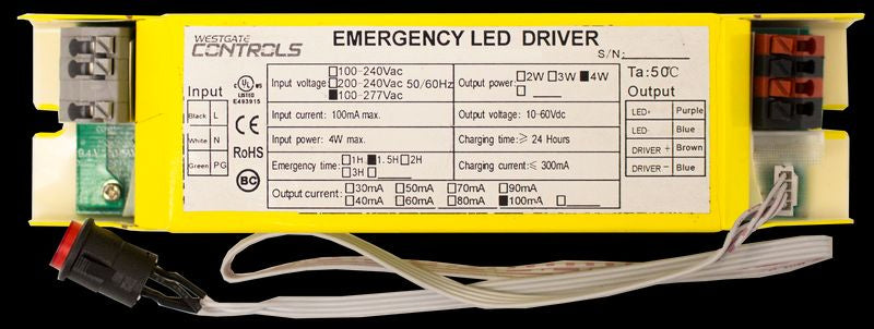 Westgate - ELB-0460-FM - Mini LED Emergency Back Up - Yellow