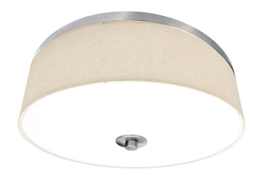 Westgate - LCFF-22-MCT5-BN - Integrated LED Fabric Drum - Brushed-Nickel