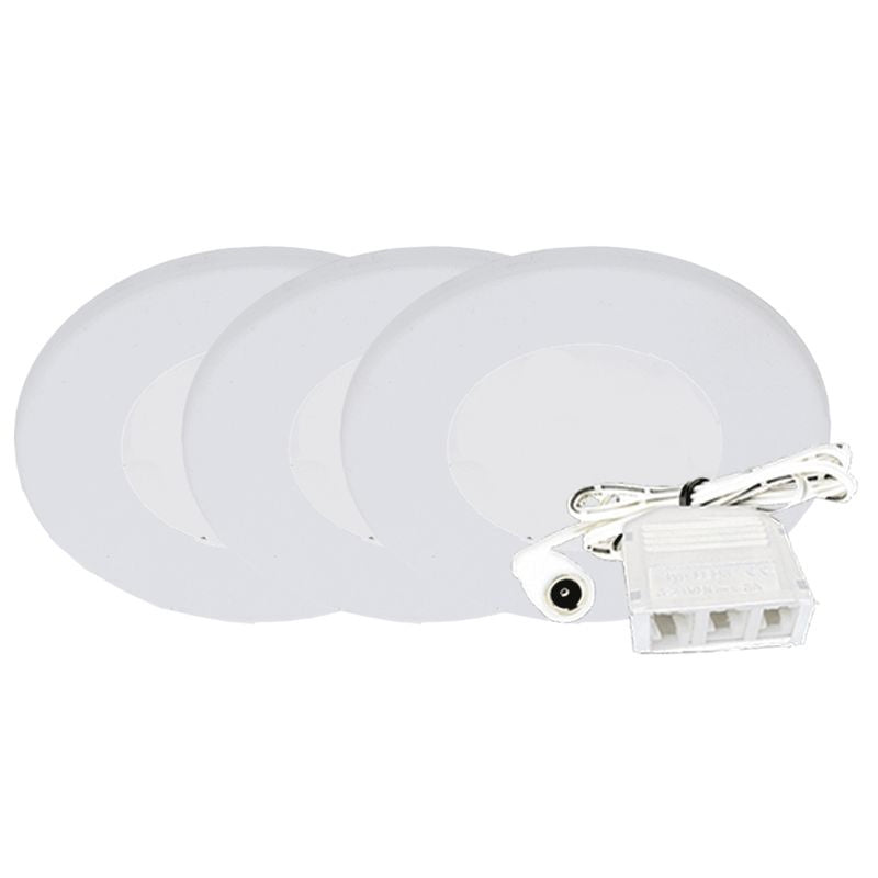 Westgate - PL12-3KIT-30K-WH - 3-Pack Kit Slim Puck Light - White