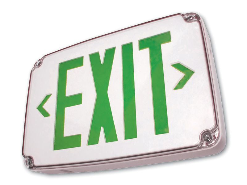 LED Exit Sign Single Face in Gray
