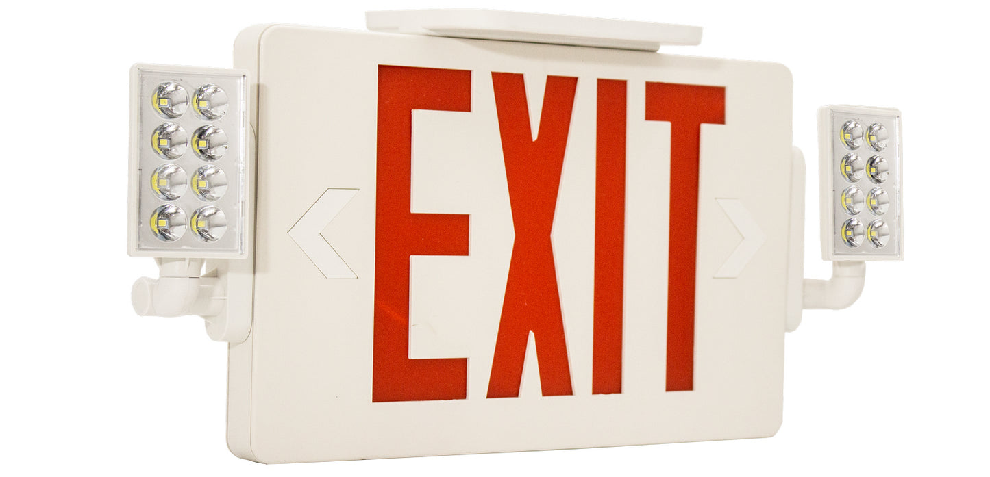 Super Slim LED Exit Sign in White