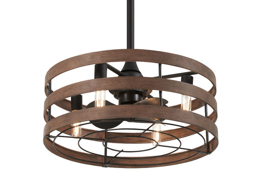 Audrey 26"Ceiling Fan in Coal And Distressed Koa
