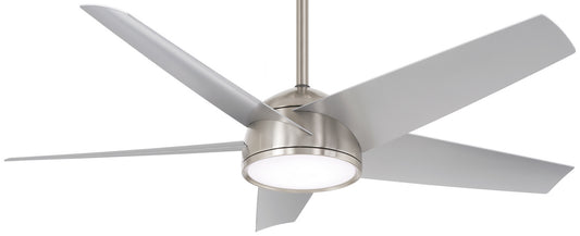 Chubby 58"Outdoor Ceiling Fan in Brushed Nickel Wet