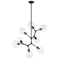 Nexpo Eight Light Pendant in Coal Black
