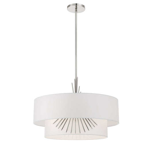 Gramercy by Robin Baron Three Light Pendant in Polished Nickel
