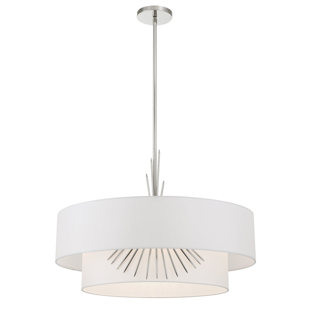 Gramercy by Robin Baron Four Light Pendant in Polished Nickel
