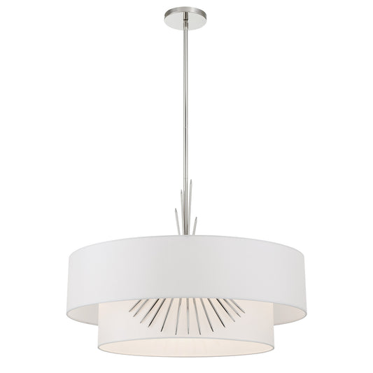 Gramercy by Robin Baron Four Light Pendant in Polished Nickel