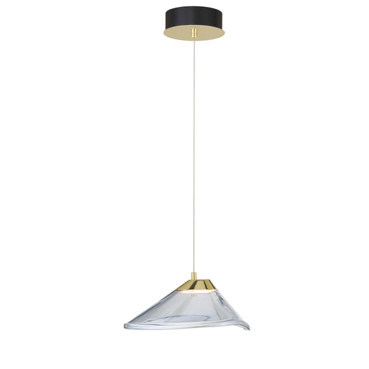 Sneer LED Mini Pendant in Coal And Sun Gold