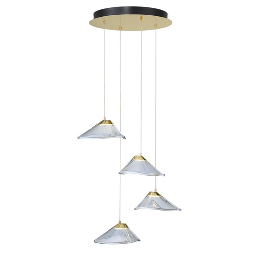 George Kovacs - P5403-718-L - LED Pendant - Sneer - Coal And Sun Gold
