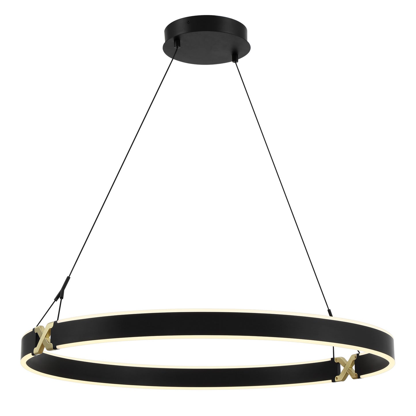 George Kovacs - P5406-689-L - LED Pendant - Recovery X - Coal And Satin Brass