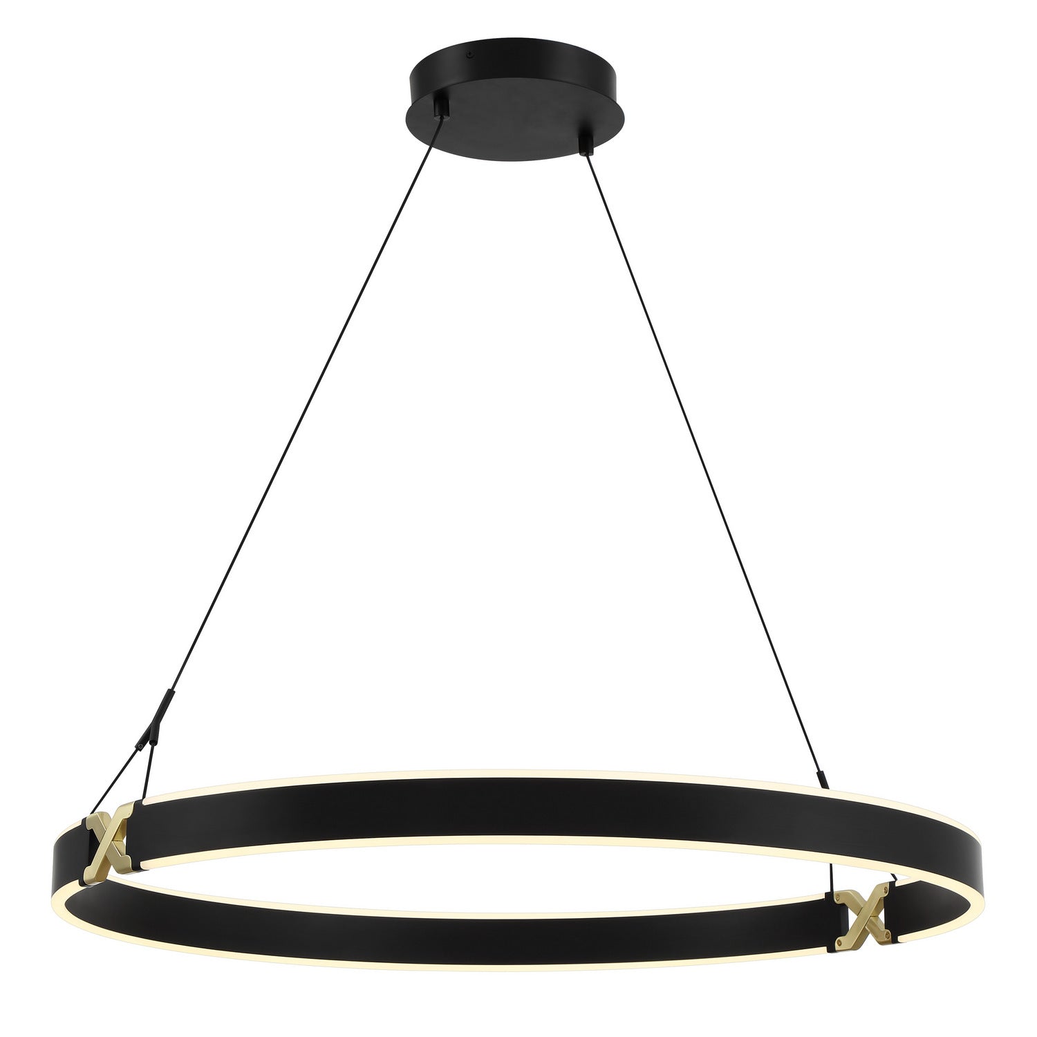 George Kovacs - P5406-689-L - LED Pendant - Recovery X - Coal And Satin Brass