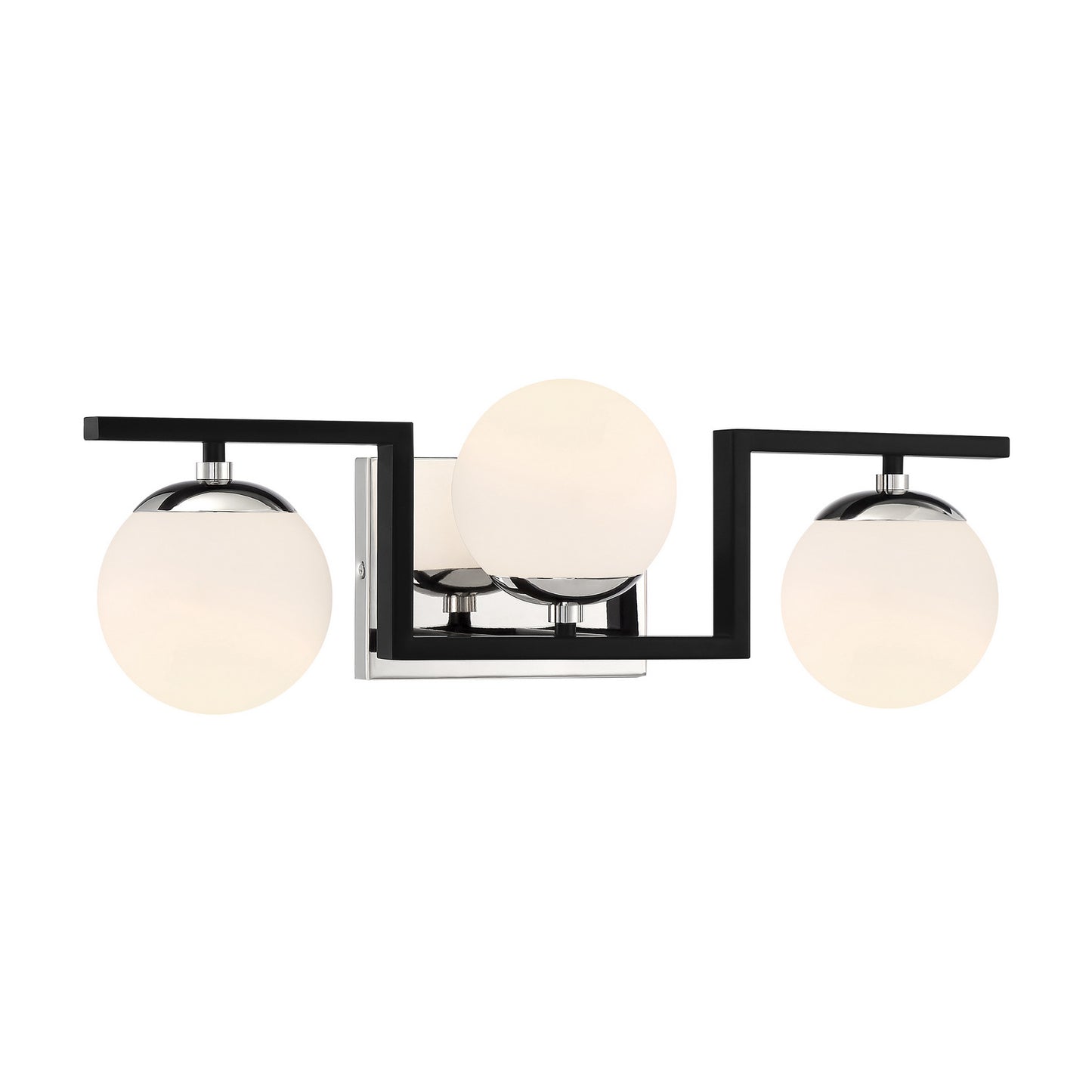 Alluria ll Three Light Bath in Polished Nickel And Coal