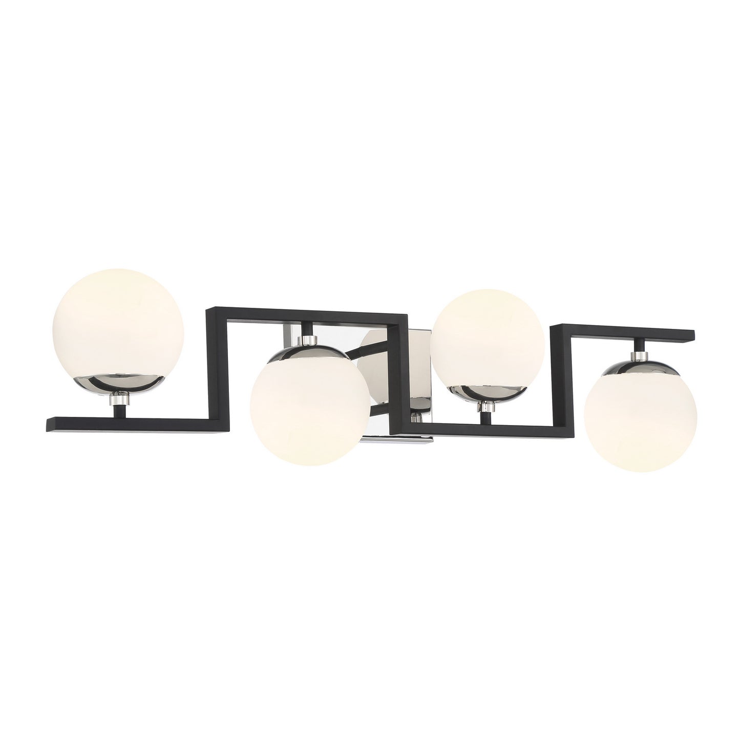 Alluria ll Four Light Bath in Polished Nickel And Coal