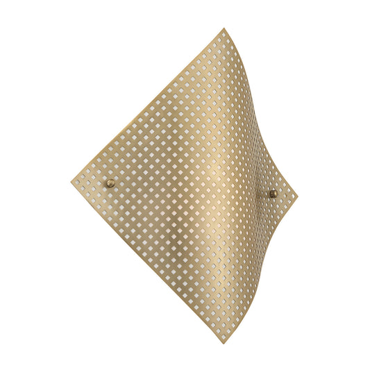 Grid One Light Wall Sconce in Soft Brass