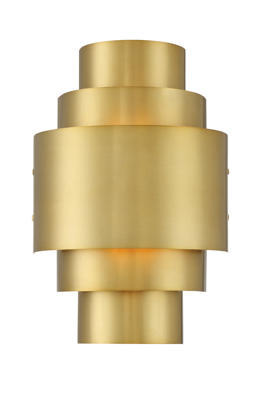 SpyGlass Terrace Two Light Wall Sconce in Soft Brass