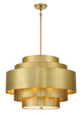 SpyGlass Terrace Five Light Pendant in Soft Brass