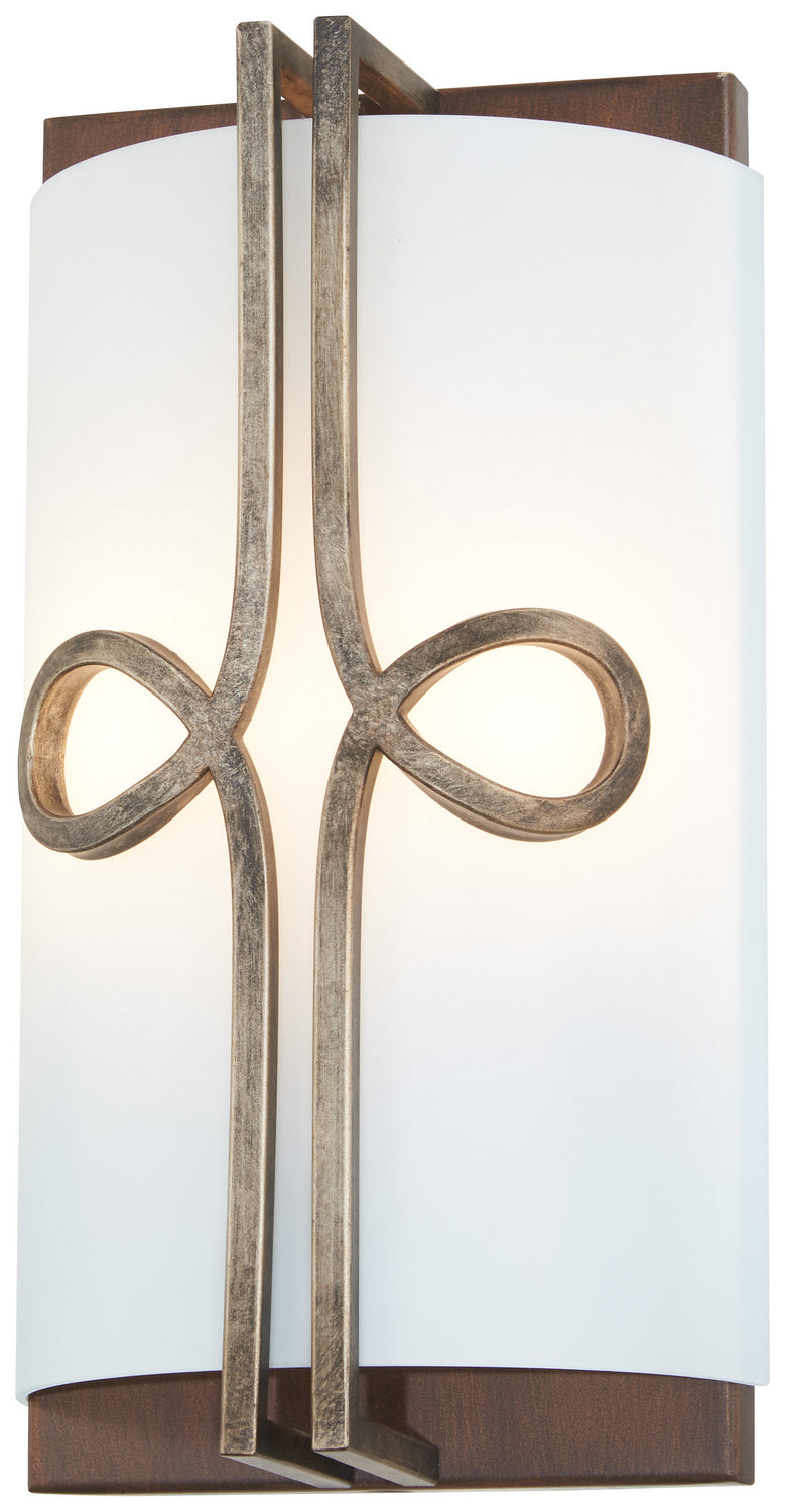 Yorkville by Robin Baron Two Light Wall Sconce in Aged Darkwood w/Silver Patina