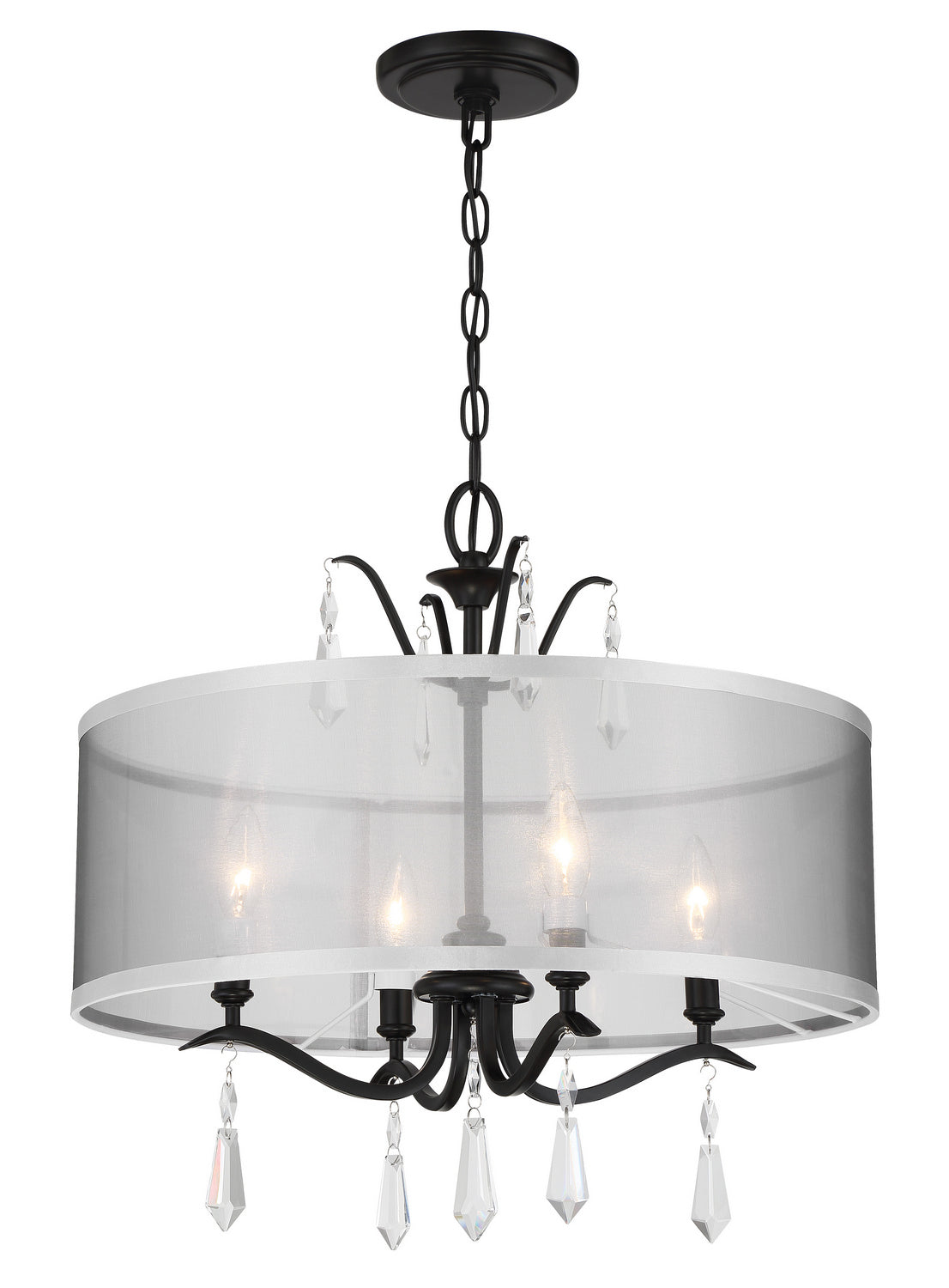 Laurel Estate Four Light Foyer/Semi Flush in Coal