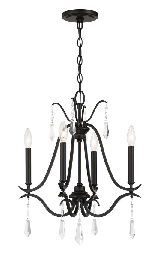 Laurel Estate Four Light Chandelier in Coal