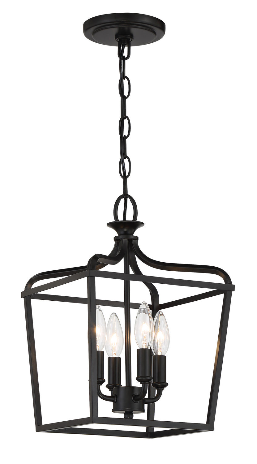 Laurel Estate Four Light Foyer/Semi Flush in Coal