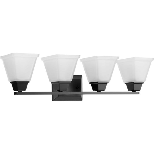 Clifton Heights Four Light Bath Vanity in Matte Black
