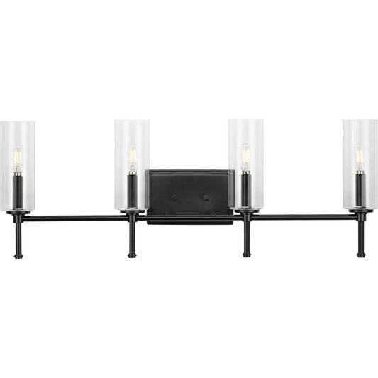 Elara Four Light Bath Vanity in Matte Black