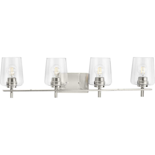 Calais Four Light Bath Vanity in Brushed Nickel